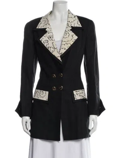 Pre-owned Chanel Vintage 1993 Blazer In Black