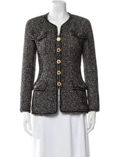 Pre-owned Chanel Vintage 1993 Blazer In Black