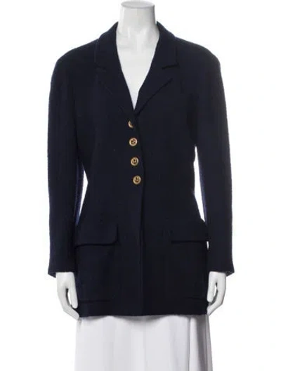 Pre-owned Chanel Vintage 1993 Blazer In Blue