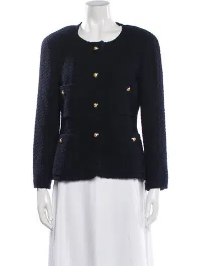 Pre-owned Chanel Vintage 1993 Blazer In Blue