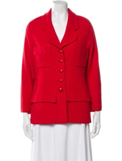 Pre-owned Chanel Vintage 1993 Blazer In Red