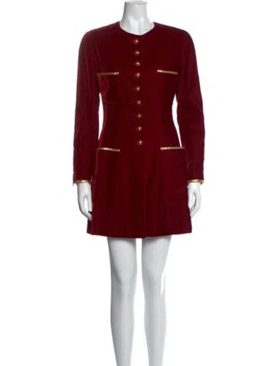 Pre-owned Chanel Vintage 1993 Coat In Gold/red
