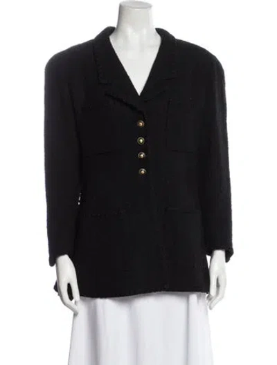 Pre-owned Chanel Vintage 1993 Evening Jacket In Black