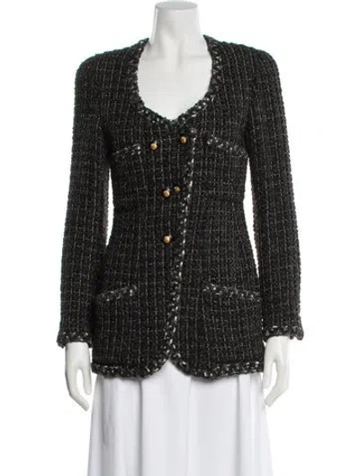 Pre-owned Chanel Vintage 1993 Evening Jacket In Gray