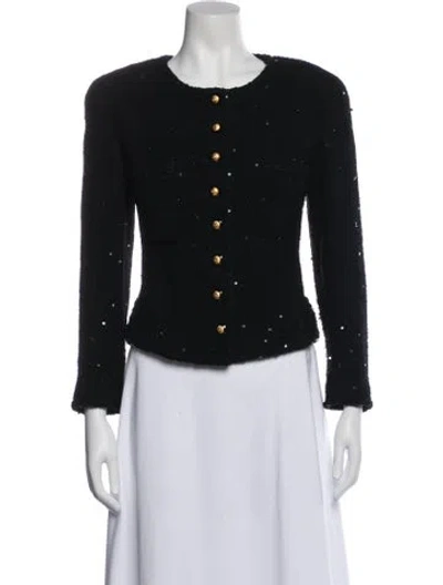 Pre-owned Chanel Vintage 1993 Jacket In Black