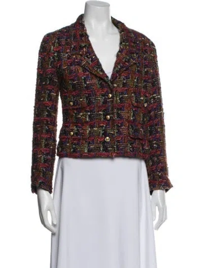 Pre-owned Chanel Vintage 1993 Jacket In Burgundy