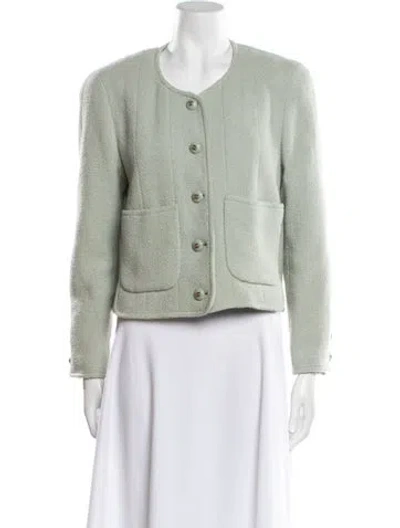 Pre-owned Chanel Vintage 1993 Jacket In Green