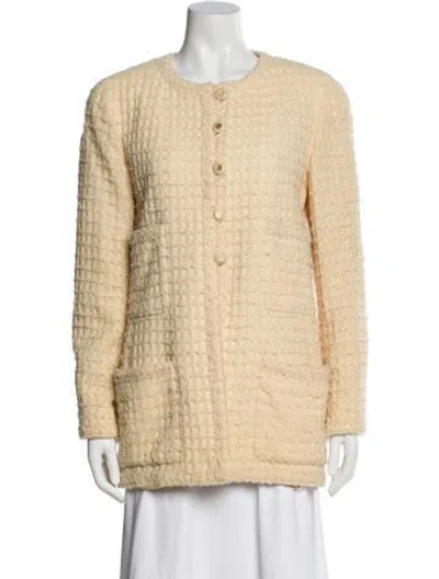 Pre-owned Chanel Vintage 1993 Jacket In Yellow