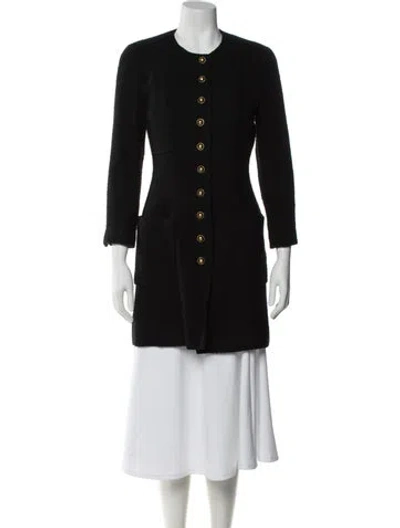 Pre-owned Chanel Vintage 1993 Peacoat In Black