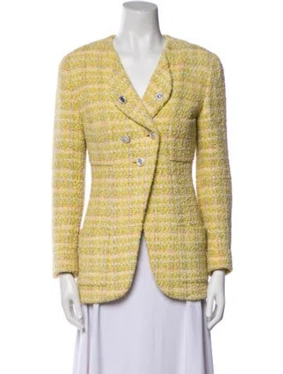 Pre-owned Chanel Vintage 1994 Blazer In Yellow
