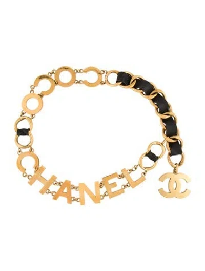 Pre-owned Chanel Vintage 1994 Chain-link Belt In Black