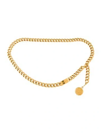 Pre-owned Chanel Vintage 1994 Chain-link Belt In Gold