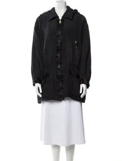 Pre-owned Chanel Vintage 1994 Coat In Black