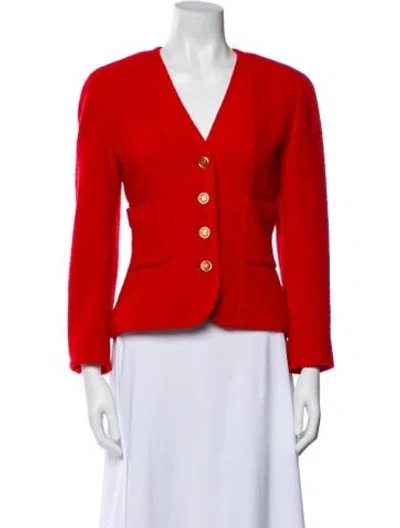 Pre-owned Chanel Vintage 1994 Evening Jacket In Red