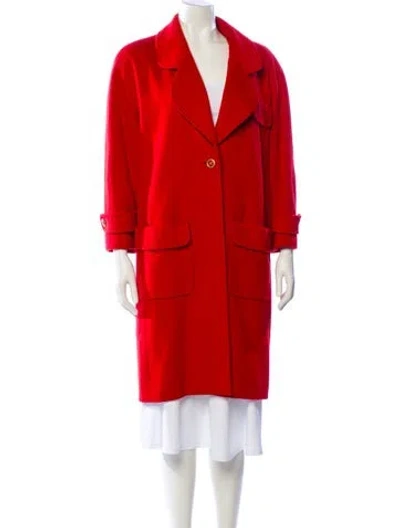 Pre-owned Chanel Vintage 1994 Peacoat In Red