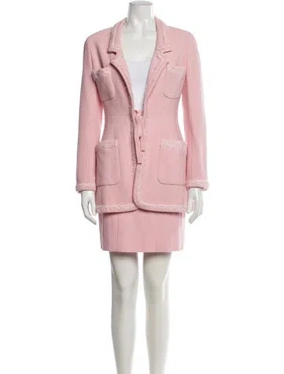 Pre-owned Chanel Vintage 1994 Skirt Suit In Pink