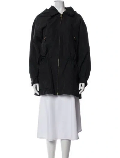 Pre-owned Chanel Vintage 1994 Trench Coat In Black