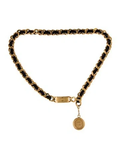 Pre-owned Chanel Vintage 1994 Waist Belt In Gold