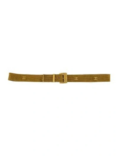 Pre-owned Chanel Vintage 1994 Waist Belt In Gold