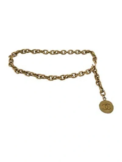 Pre-owned Chanel Vintage 1994 Waist Belt In Gold