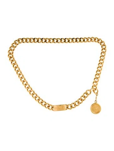 Pre-owned Chanel Vintage 1994 Waist Belt In Gold