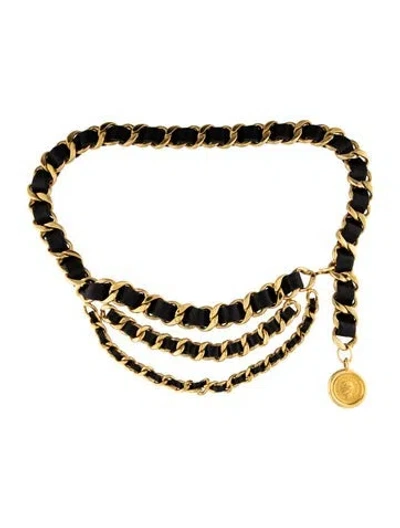 Pre-owned Chanel Vintage 1994 Waist Belt In Gold