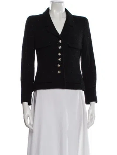 Pre-owned Chanel Vintage 1995 Blazer In Black