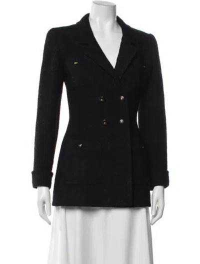Pre-owned Chanel Vintage 1995 Blazer In Black