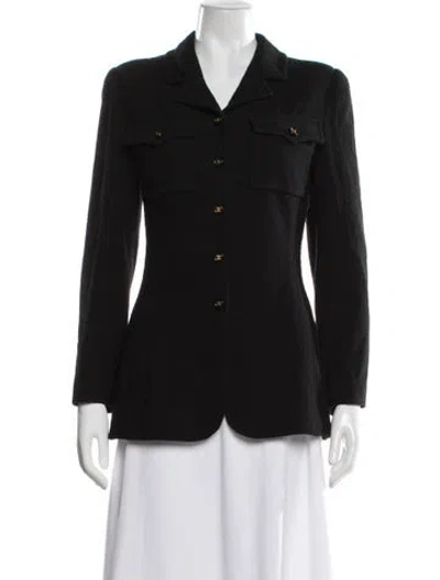 Pre-owned Chanel Vintage 1995 Blazer In Black