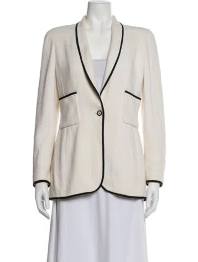 Pre-owned Chanel Vintage 1995 Blazer In Black/white