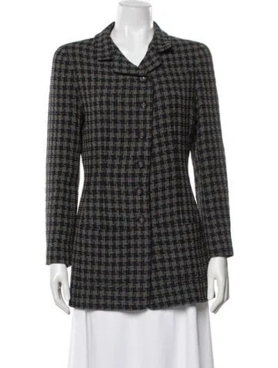 Pre-owned Chanel Vintage 1995 Blazer In Blue