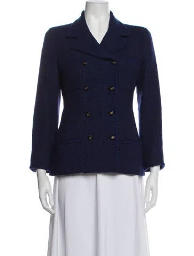 Pre-owned Chanel Vintage 1995 Blazer In Blue