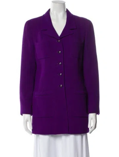 Pre-owned Chanel Vintage 1995 Blazer In Purple