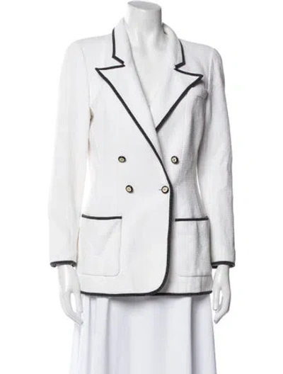 Pre-owned Chanel Vintage 1995 Blazer In White