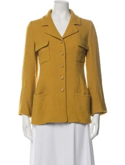 Pre-owned Chanel Vintage 1995 Blazer In Yellow