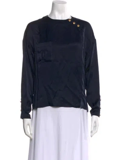 Pre-owned Chanel Vintage 1995 Blouse In Blue