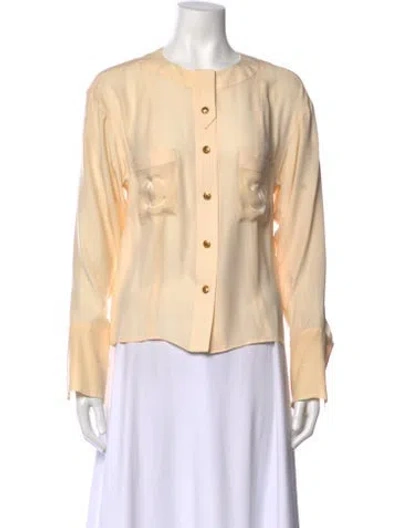 Pre-owned Chanel Vintage 1995 Blouse In Neutral