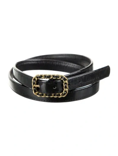 Pre-owned Chanel Vintage 1995 Chain-link Belt In Black