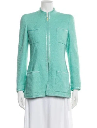 Pre-owned Chanel Vintage 1995 Evening Jacket In Blue