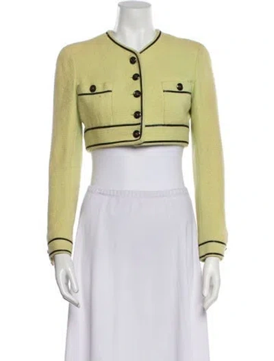 Pre-owned Chanel Vintage 1995 Evening Jacket In Green