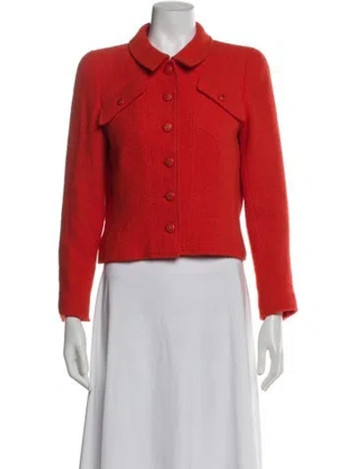 Pre-owned Chanel Vintage 1995 Evening Jacket In Red