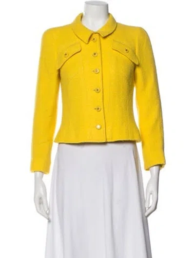 Pre-owned Chanel Vintage 1995 Jacket In Yellow
