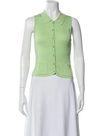 Pre-owned Chanel Vintage 1995 Polo In Green