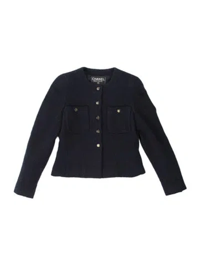 Pre-owned Chanel Vintage 1995 Skirt Suit In Blue