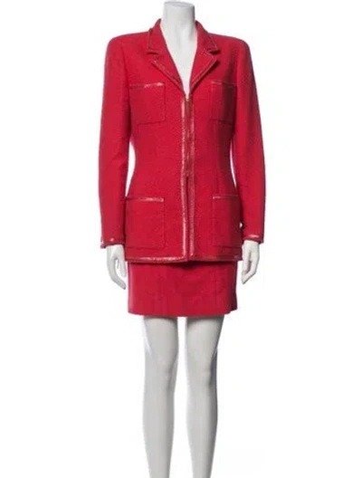 Pre-owned Chanel Vintage 1995 Skirt Suit In Pink