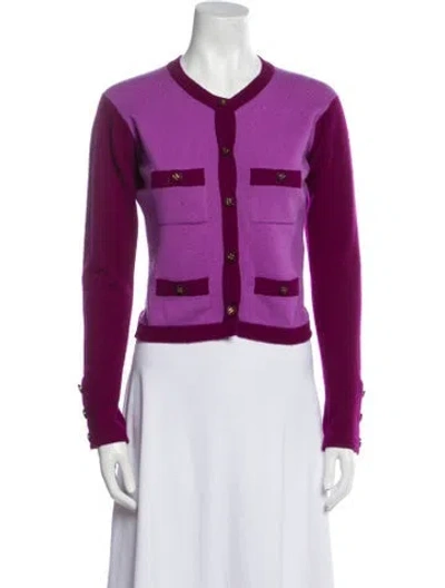 Pre-owned Chanel Vintage 1995 Sweater In Purple