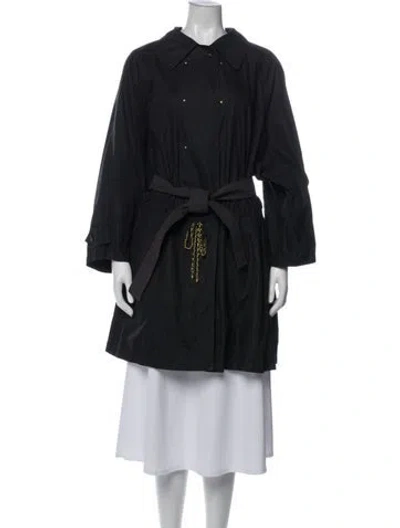 Pre-owned Chanel Vintage 1995 Trench Coat In Black