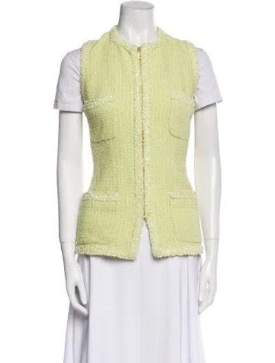 Pre-owned Chanel Vintage 1995 Vest In Green