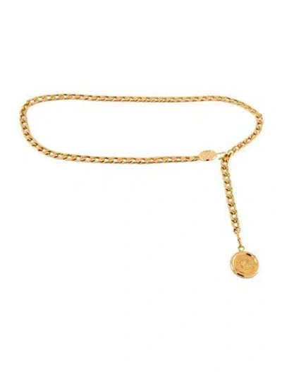 Pre-owned Chanel Vintage 1995 Waist Belt In Gold