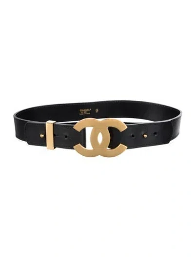 Pre-owned Chanel Vintage 1996 Belt In Black